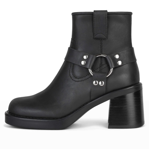 Jeffrey Campbell Operator harness Black Leather Ankle Boots Sz-9.   N - Picture 15 of 15